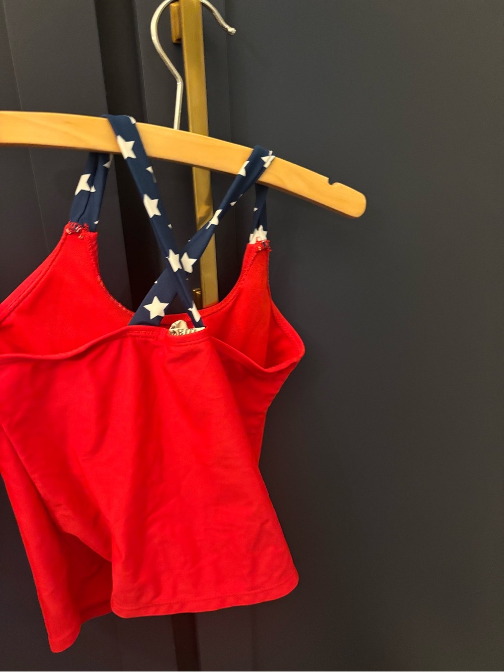 Red Star-Spangled Two-Piece Tankini Set - Picture 5 of 9